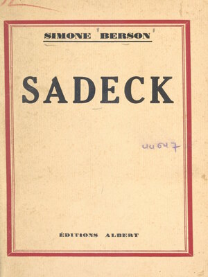 cover image of Sadeck